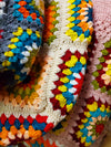 Handmade CROCHET Patchwork .+*+. Granny Square Shoulder Bag | BOHO HIPPIE | Lined Purse | Shopping | Vintage Style!