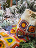Handmade CROCHET Patchwork .+*+. Granny Square Shoulder Bag | BOHO HIPPIE | Lined Purse | Shopping | Vintage Style!