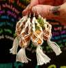 Macrame LIVE Plant Earrings .+*+. Easy Care Air Plants | 4 Colors | Mini Micro Terracotta | Plant Lovers | Plant Jewelry!