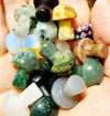 Mini Polished Stone Mushrooms .+*+. Crystal Agate Semiprecious 2cm  +*+. Chakra, Reiki, Meditation, Mushroom Lover  +*+  Terrarium Decor