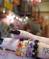 Whimsical Flower Enchanted Resin Rings +*+. 3 Band Colors | Real Flowers | Rainbow Cupboard Design!