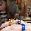 Whimsical Flower Enchanted Resin Rings +*+. 3 Band Colors | Real Flowers | Rainbow Cupboard Design!