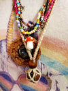 MUSHROOM Adjustable Seed Bead Necklace .+*+. Stackable Necklace .+*+. Rainbow of Colors .+*+. Handmade .+*+. Rainbow Cupboard