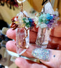 Chakra Tree of Life Crystal * Necklace Charm * Silver or Rose Gold Finish * Handmade!